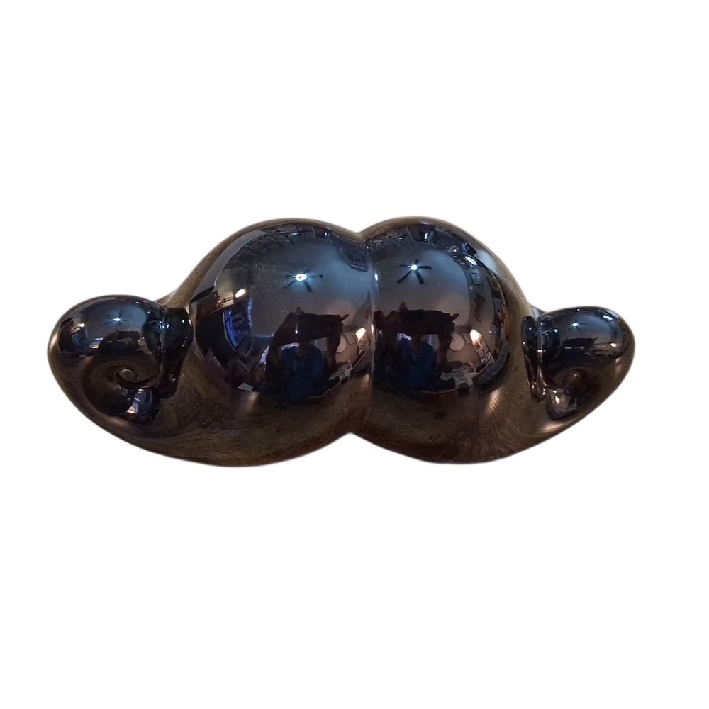 Unique 6.5"L Black Curled Mustache Theme Coin Bank Man Cave Gag Gift Retirement - Picture 4 of 7